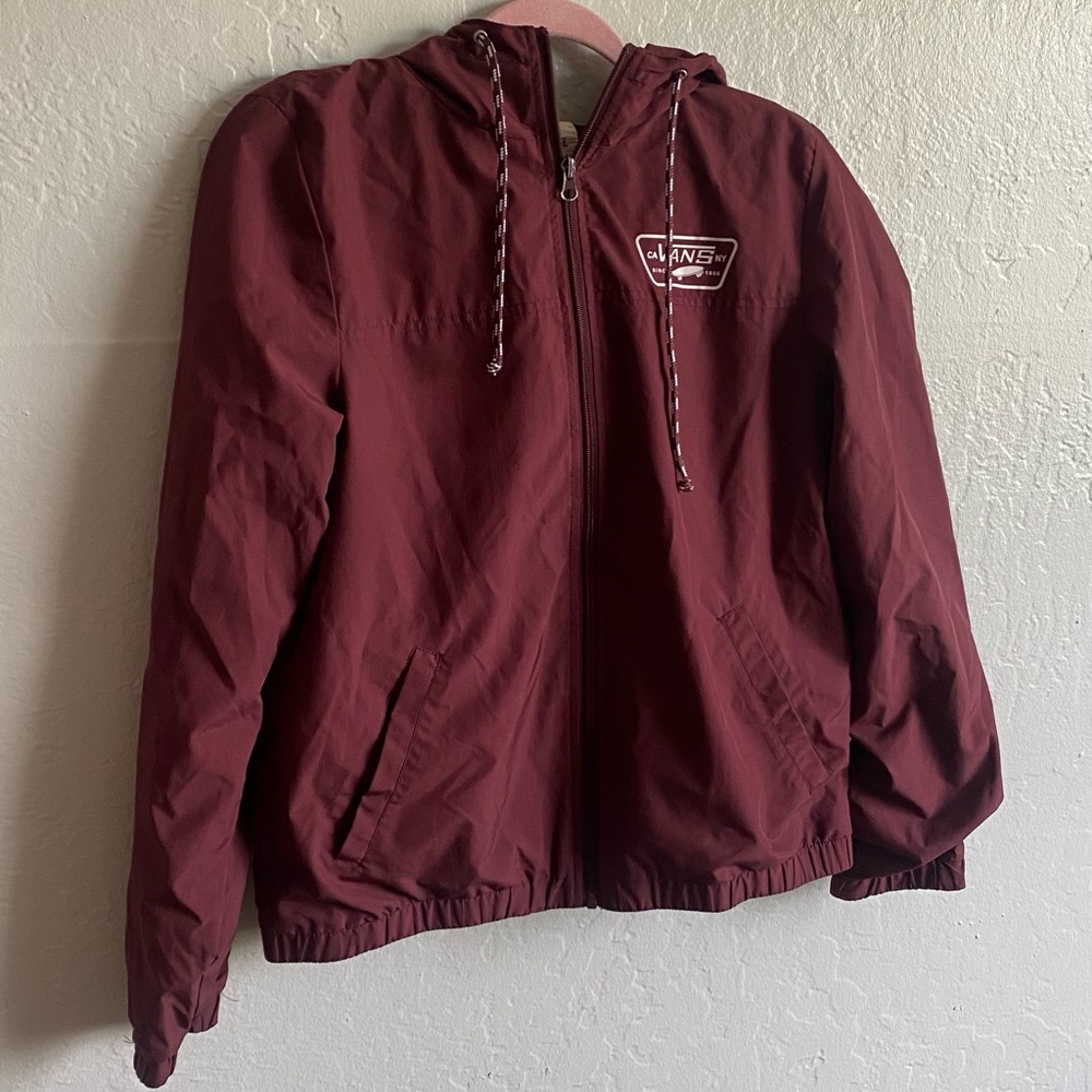 Vans burgundy windbreaker Jacket